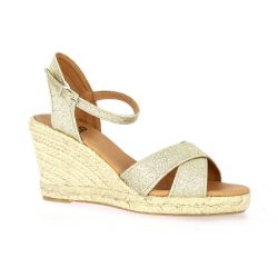 Pao Espadrille toile paillette or