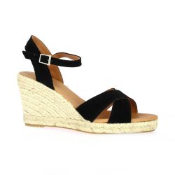 Pao Espadrille cuir velours noir