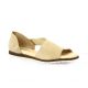 Latina Nu pieds cuir velours taupe