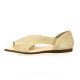 Latina Nu pieds cuir velours taupe