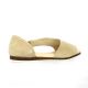 Latina Nu pieds cuir velours taupe