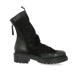Metisse Boots cuir nubuck noir