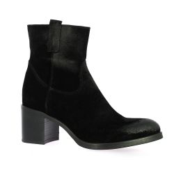 Spaziozero Boots cuir velours noir