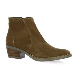 Vidi studio Boots cuir velours taupe