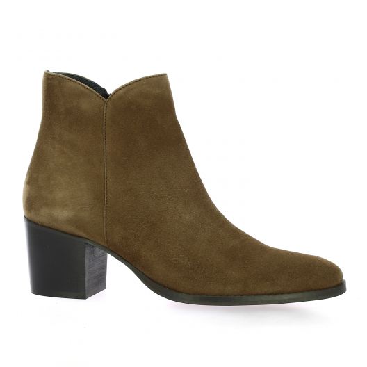 Vidi studio Boots cuir velours taupe