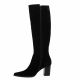 Vidi studio Bottes cuir velours noir