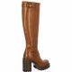 Spaziozero Bottes cuir cognac