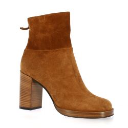 Fremilu Boots cuir velours cognac