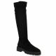 Fremilu Bottes cuir velours noir