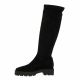 Fremilu Bottes cuir velours noir