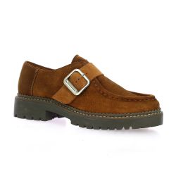 Exit Derby cuir velours cognac