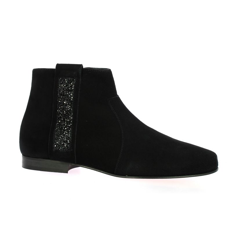 boots velours noir