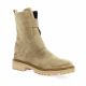 Reqins Boots cuir velours taupe