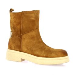 Paoyama Boots cuir velours cognac
