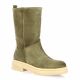 Paoyama Boots cuir velours taupe