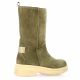 Paoyama Boots cuir velours taupe