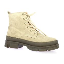 Exit Boots cuir velours taupe