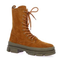 Exit Boots cuir velours cognac