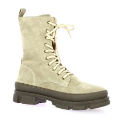 Exit Boots cuir velours taupe