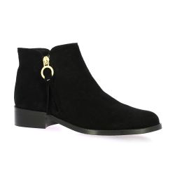 Impact Boots cuir velours noir