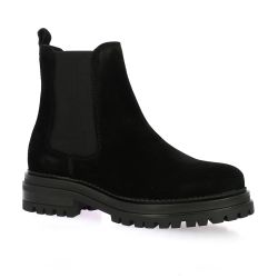 Impact Boots cuir velours noir