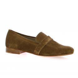 Sms Mocassins cuir velours marron