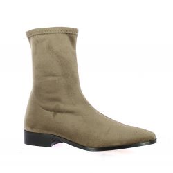 Pao Boots cuir velours taupe