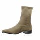 Pao Boots cuir velours taupe