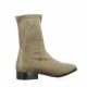 Pao Boots cuir velours taupe