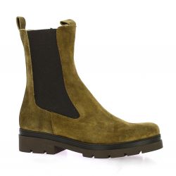 Ngy Boots cuir velours kaki