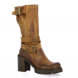 Pao Boots cuir nubuck cognac