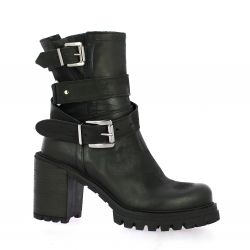 Pao Boots cuir nubuck noir