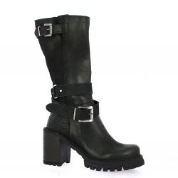 Pao Boots cuir nubuck noir