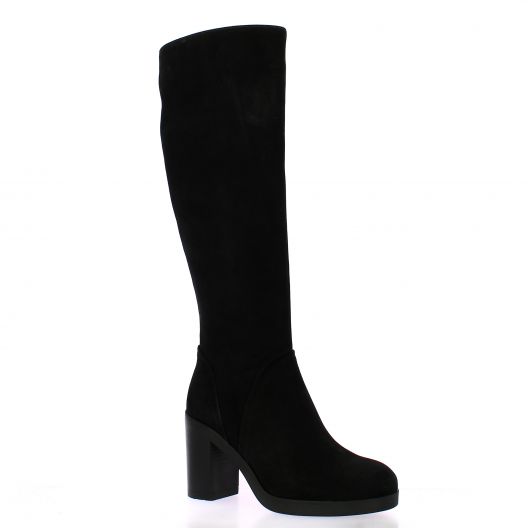 Pao Bottes cuir velours noir