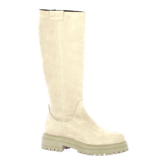 bottes nubuck beige