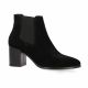 Pao Boots cuir velours noir