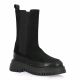 Pao Boots cuir velours noir