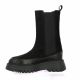 Pao Boots cuir velours noir