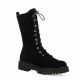 Pao Boots cuir velours noir