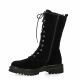 Pao Boots cuir velours noir