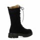 Pao Boots cuir velours noir