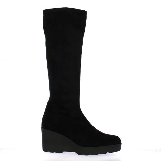 Pao Bottes cuir velours noir