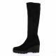 Pao Bottes cuir velours noir