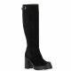 Spaziozero Bottes cuir velours noir