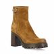 Spaziozero Boots cuir velours cognac