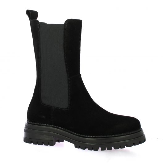 Impact Boots cuir velours noir