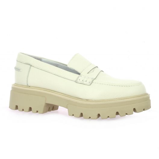 Reqins Mocassins cuir blanc