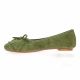 Reqins Ballerines cuir velours olive