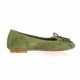Reqins Ballerines cuir velours olive