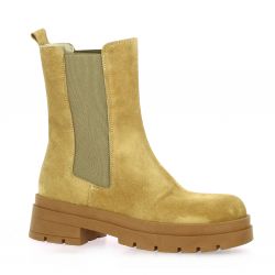 Pao Boots cuir velours camel